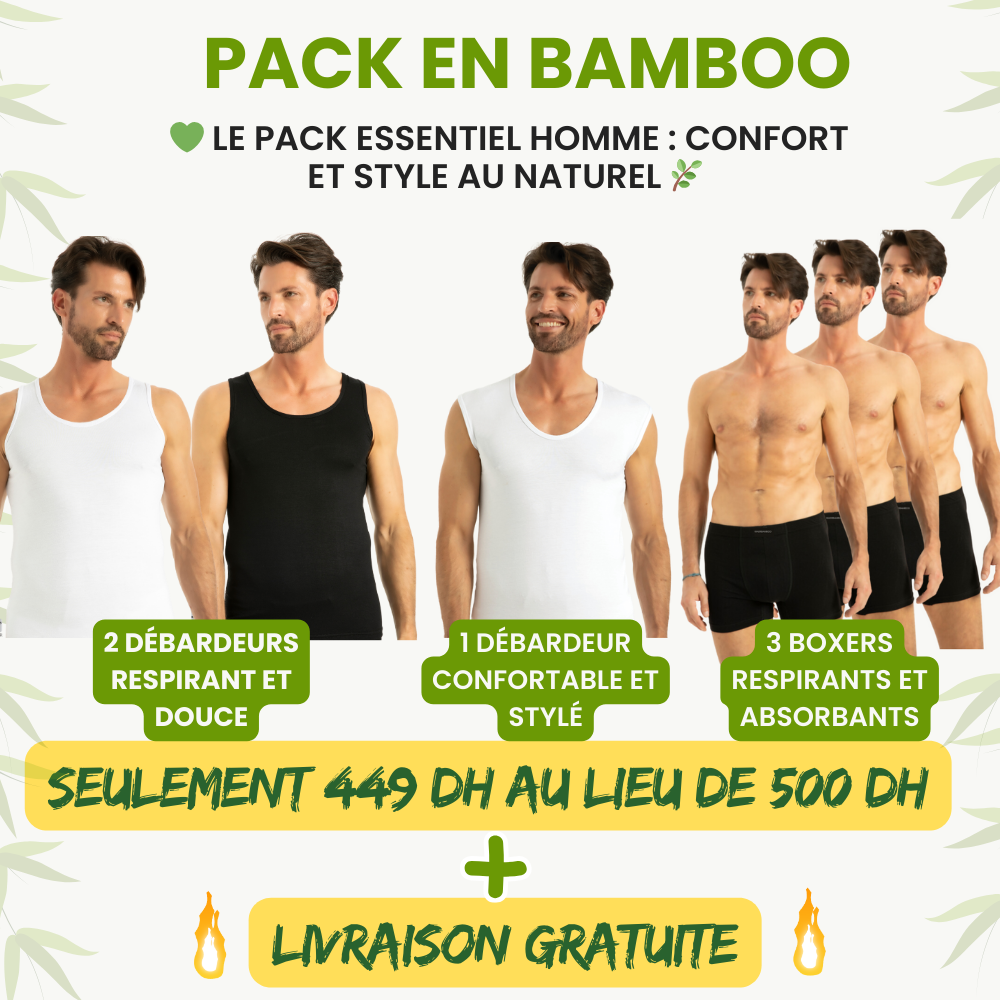 Pack Homme Essentiel en Bambou 2 Wearbamboo