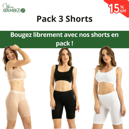 Pack 3 shorts Wearbamboo