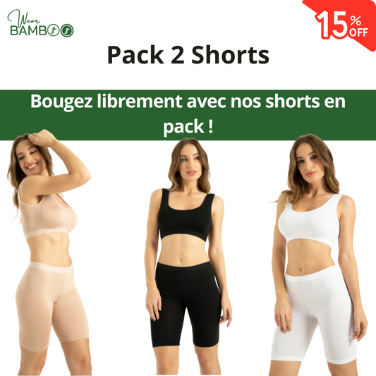 Pack 2 shorts Wearbamboo