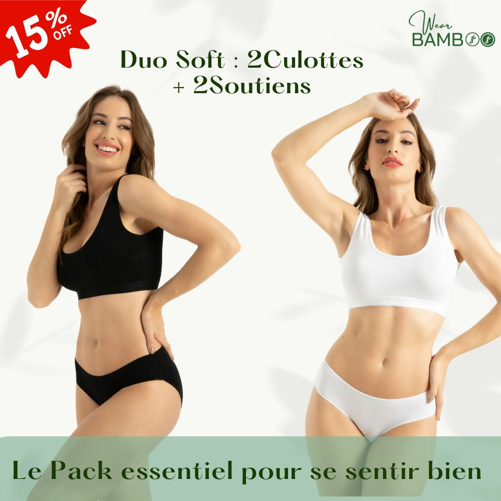 Duo Soft : 2 culottes + 2 soutiens Wearbamboo